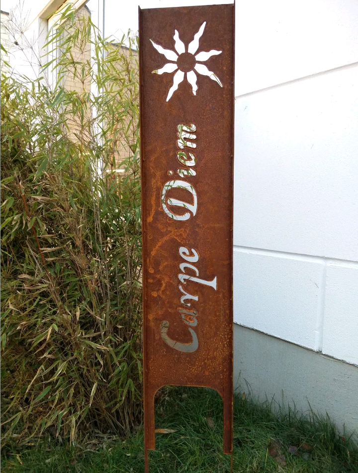 EdelRost GartenTafel Gartenschild Rost Metal Dekoschild Tafel