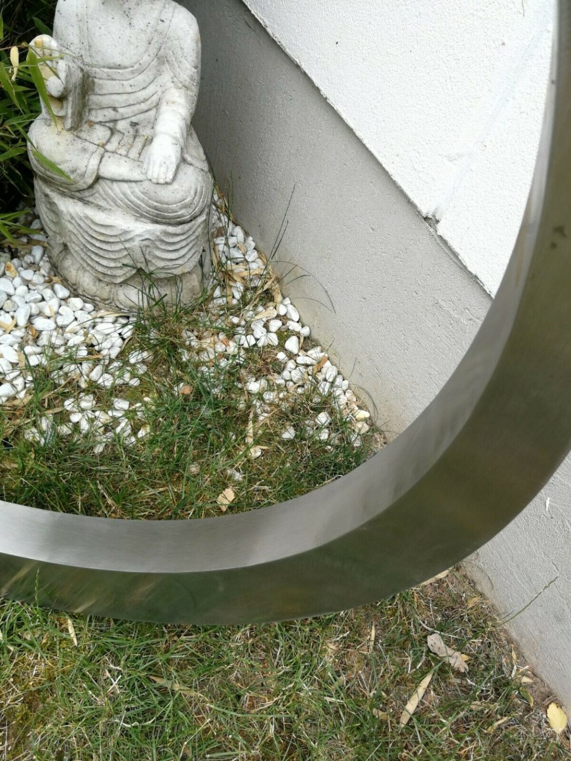 Stainless Steel Garten Stecker ,Gartenskulptur Figure Edelstahl B95*5cm